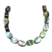 Load image into Gallery viewer, Gorgeous! Abalone Oval Coin 6x4mm Bead Strand! 104556