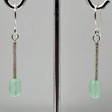 Load image into Gallery viewer, Unique Gem Quality Chrysoprase & Sterling Silver Earrings | 1 1/2 inch long | - PremiumBead Alternate Image 5