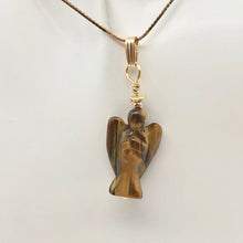 Load image into Gallery viewer, On the Wings of Angels Tigereye 14K Gold Filled 1.5" Long Pendant 509284TEG - PremiumBead Alternate Image 4