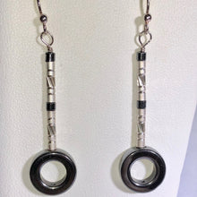 Load image into Gallery viewer, Hematite and Sterling Silver Designer Earrings 310707 - PremiumBead Primary Image 1
