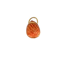 Load image into Gallery viewer, Natural .56cts Padparadcha Sapphire 18K Briolette Bead Pendant | 4x3mm | 1 |
