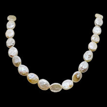 Load image into Gallery viewer, Designer Dream 14x10x4mm Cream Oval Coin Pearl Strand 103913