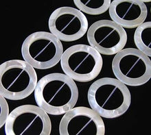 Load image into Gallery viewer, 3 Mother of Pearl Shell 25mm Pi Circle Beads 9846 - PremiumBead Primary Image 1