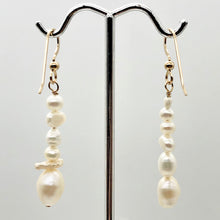 Load image into Gallery viewer, Asymmetrical Freshwater Pearl 14K Gold Filled Drop/Dangle Earrings| 2 " Drop|