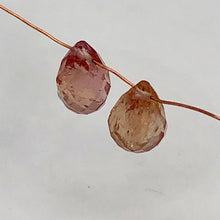 Load image into Gallery viewer, Imperial Topaz 2.45tcw Briolette | 7x4mm | Pink Orange | 2 Beads |