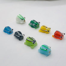 Load image into Gallery viewer, Lampwork Froggie Parcel of Frogs | 15x10x8 mm | Multi-color | 8 Beads |