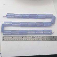 Load image into Gallery viewer, Blue Chalcedony Flat Rectangle Half Strand | 21x12x5.6 | Blue | 10 Beads |