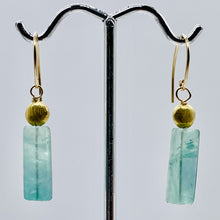 Load image into Gallery viewer, Fluorite 14K Gold Filled Drop/Dangle Earrings | 1 1/2" Long | Blue | 1 Pair |