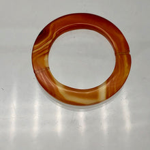 Load image into Gallery viewer, Carnelian Agate Picture Frame Bead | 37x3.5mm | Orange | 23mm opening |