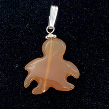 Load image into Gallery viewer, Cartoon Natural Red Carnelian Dangly Octopus Sterling Silver Pendant| 1 1/4 " |