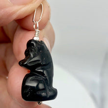 Load image into Gallery viewer, Howling Obsidian Wolf/Coyote Sterling Silverf Pendant | 1 7/16" Long | Black | - PremiumBead Alternate Image 3