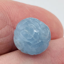 Load image into Gallery viewer, Aquamarine AAA Intricately Carved Round Bead | 12mm | Blue | 1 Bead |