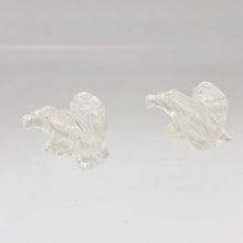 Load image into Gallery viewer, 2 Soaring Carved Clear Quartz Eagle Beads | 22x16x13mm | Clear - PremiumBead Alternate Image 5
