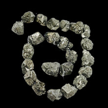 Load image into Gallery viewer, Pyrite Crystals Nugget Strand | 21x18x12 to 14x14x14mm | Silver Gold | 25 Beads|