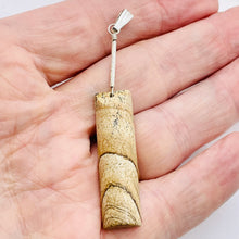 Load image into Gallery viewer, Picture Jasper Sterling Silver Drop/Dangle | 3" Long | Brown.Orange | 1 Pendant|