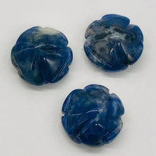 Load image into Gallery viewer, Charm 3 Hand Carved Blue Sodalite Rose Beads 10180P