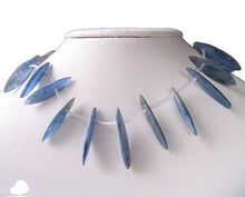 Load image into Gallery viewer, Blue Kyanite Knife Cut Briolette Beads Strand 110466HS