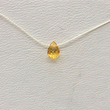 Load image into Gallery viewer, 1 Natural Untreated Yellow Sapphire Faceted Briolette Bead - PremiumBead Alternate Image 9
