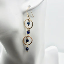 Load image into Gallery viewer, Sexy Natural Blue Sodalite and 14Kgf Earrings 308438D