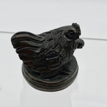 Load image into Gallery viewer, Chicken Hen with Chick Dark Teak Ojime/Netsuke Bead - PremiumBead Alternate Image 2