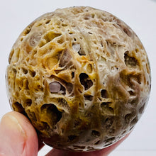 Load image into Gallery viewer, Druzy Sphalerite Meditation Scry Sphere Round | 2 1/2" |Brown/Orange| 1 Sphere |