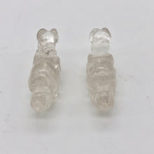 Load image into Gallery viewer, Dinosaur 2 Carved Quartz Diplodocus Beads | 25x11.5x7.5mm | Clear - PremiumBead Alternate Image 11
