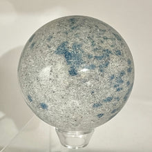 Load image into Gallery viewer, K2 Stone Meditation Scrying Sphere | 3" | White Blue | 1 Display Sphere|