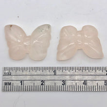 Load image into Gallery viewer, Fluttering Rose Quartz Butterfly Figurine/Worry Stone | 21x18x7mm | Pink - PremiumBead Alternate Image 10