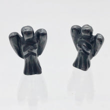 Load image into Gallery viewer, 2 Loving Hand Carved Hematite Guardian Angels | 21x14x8mm | Graphite - PremiumBead Primary Image 1