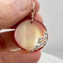 Load image into Gallery viewer, Limbcast Round 14K Gold Filled Pendant | 1.5" Long | Green Orange |