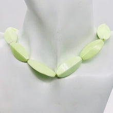Load image into Gallery viewer, Chrysophrase 16" Bead Strand Ridged Marquise | 30x15mm | Lemon Green| 13 Beads |