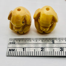 Load image into Gallery viewer, Oink 2 Hand Carved Piggy Boar Waterbuffalo Bone Beads | 18.5x14x12.5mm | Bone