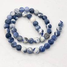 Load image into Gallery viewer, Sodalite Matte Finish Round Stone | 9mm | Blue White | 47 Bead(s)