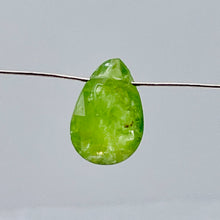 Load image into Gallery viewer, Garnet Grossular Flat Faceted Briolette Pendant Bead| 9x6x4mm (2ct) | Green | 1