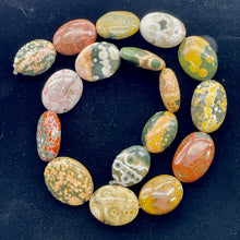 Load image into Gallery viewer, Ocean Jasper Graduated Oval Strand | 22x17x7 to 26x21x8mm | Multi-color | 17 Bds