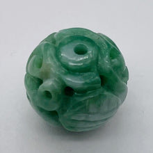 Load image into Gallery viewer, Jade AAA Intricately Carved Round Bead | 14mm | Green | 1 Bead |