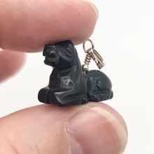 Load image into Gallery viewer, Black Stallion Obsidian Horse Pony Pendant with Silver Findings | 1" Long - PremiumBead Alternate Image 8