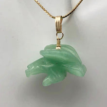 Load image into Gallery viewer, Semi Precious Stone Jewelry Soaring Eagle Pendant Necklace of Aventurine/Gold - PremiumBead Primary Image 1