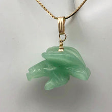 Load image into Gallery viewer, Aventurine Eagle Pendant Necklace | Semi Precious Stone Jewelry | 14k Pendant - PremiumBead Primary Image 1
