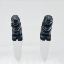 Load image into Gallery viewer, Hand Carved Hematite Tyrannosaurus Rex Figurine | 21x18x8mm | Sil ver - PremiumBead Alternate Image 9