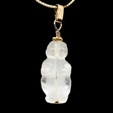 Load image into Gallery viewer, Quartz Goddess of Willendorf 14Kgf Pendant |1.38" Long | Green |