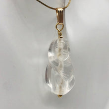 Load image into Gallery viewer, Hand Carved Quartz Female Laughing Buddha Pendant with 14k Gold Filled | 1 3/4" - PremiumBead Alternate Image 11