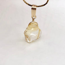 Load image into Gallery viewer, Citrine Crystal 14K Gold Filled Pendant | 3/4" Long | Pale Yellow | 1 Pendant |