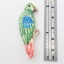 Load image into Gallery viewer, Waterbuffalo Bone Parrot | 51x19x8.5mm | Green/Blue/Red/Brown | 1 Bead | - PremiumBead Alternate Image 5