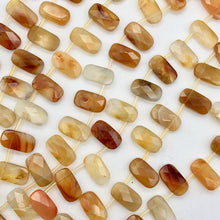 Load image into Gallery viewer, Premium! Faceted Natural Carnelian Agate 18x10x6mm Rectangular Bead Strand - PremiumBead Alternate Image 5