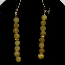 Load image into Gallery viewer, Tigereye 14K Gold Filled Earrings | 2 Inch Drop | Golden |