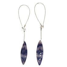 Load image into Gallery viewer, Sodalite Sterling Silver Teardrop Earrings| 4 1/4" Long | Purple/White| 1 Pair |