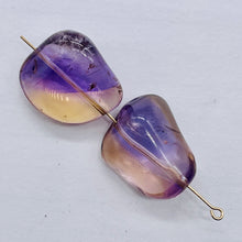 Load image into Gallery viewer, Ametrine Large Nugget Pendant Beads | 22x15x11/19x18x10 | Purple/Gold | 2 Beads|