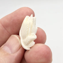 Load image into Gallery viewer, Water Buffalo Bone Lotus Flower Pendant Bead | 25.5x26x4.5mm | White | 10843 | 25.5x26x4.5mm | Cream - PremiumBead Alternate Image 6