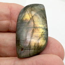 Load image into Gallery viewer, Labradorite Spectrolite Free Form Pendant Bead | 38x20x8mm | Golden Gray |